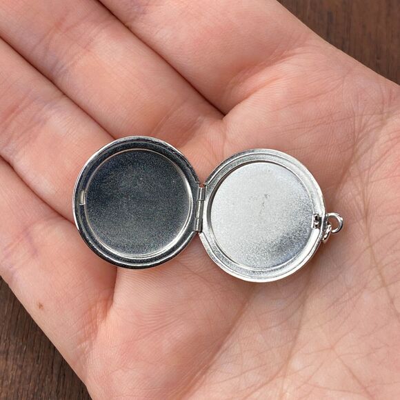 Vintage Carl Art 925 Sterling Silver "ALM" Monogram Locket Mother's Day Charm - Picture 4 of 6